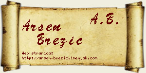 Arsen Brezić vizit kartica